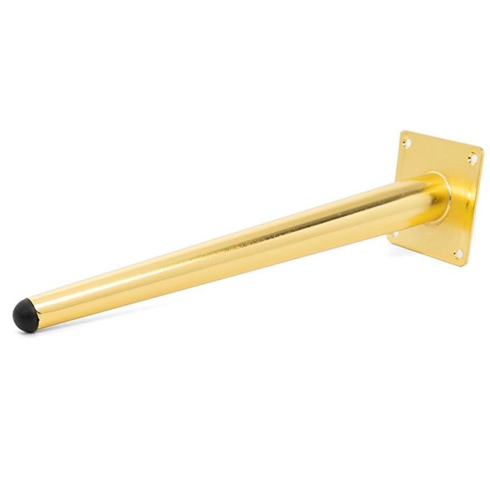 Q&Q Pata Metálica Onice para Muebles y Sofás - Material Metal, 300 mm de Altura, Acabado Oro 1