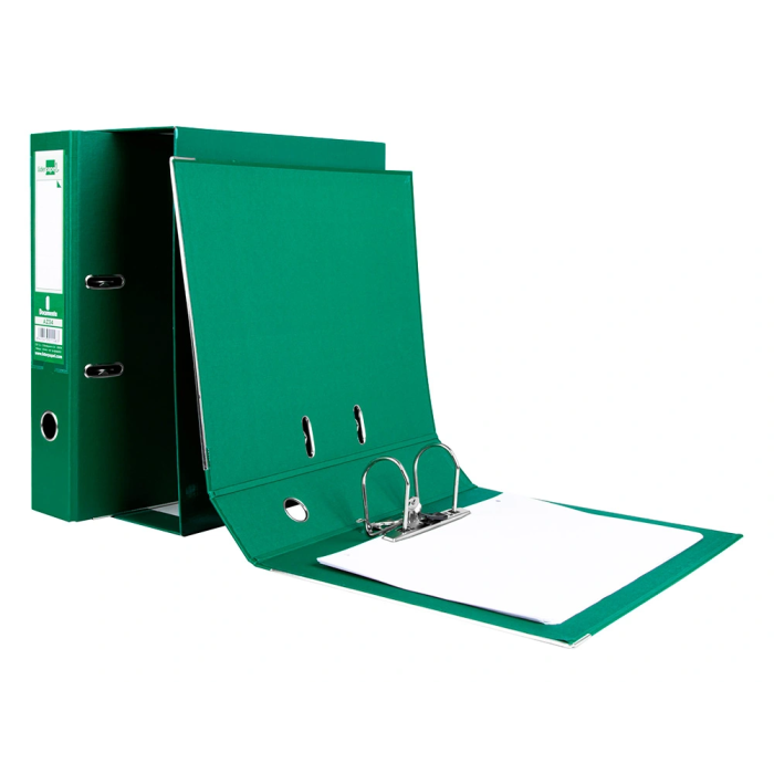 Liderpapel Archivador Folio 2 Anillas Mecanismo de Palanca 75mm Verde 10