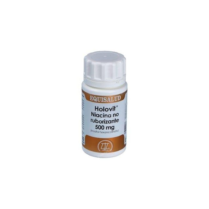 Holovit Niacina No Ruborizante 500 mg 50 Cápsulas. Contribuye al metabolismo energético y función nerviosa.