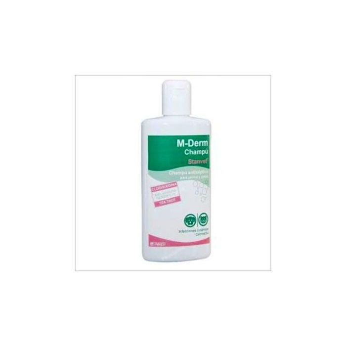 Stangest M-Derm Champú Antiséptico 250 mL - Tratamiento para Piodermas y Malassezia