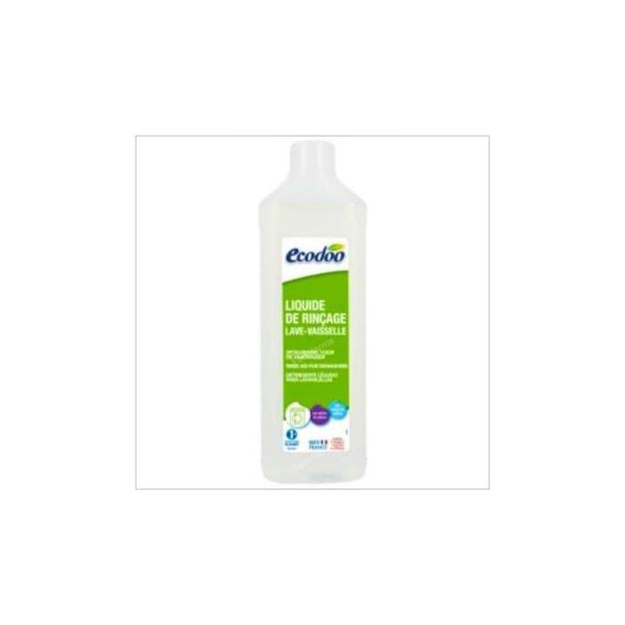 ECODOO Abrillantador Lavavajillas 500ml con Aceite Esencial de Menta, Sin Colorantes, Deja Vajilla Brillante y Sin Marcas