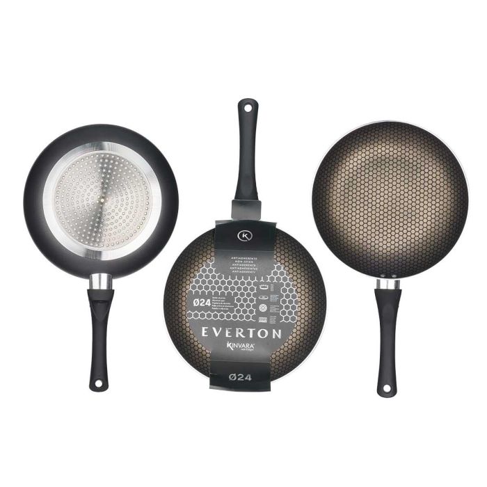 Sartén Inducción Antiadherente Panel Abeja 24 cm Kinvara - Negro (6 Unidades) 2 Sartén Inducción Antiadherente Panel Abeja 24 cm Kinvara - Negro (6 Unidades) 2