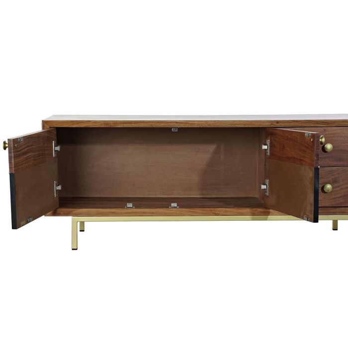 Mueble Tv Moderno DKD Home Decor Marron Negro 42 x 49 x 130 cm 3