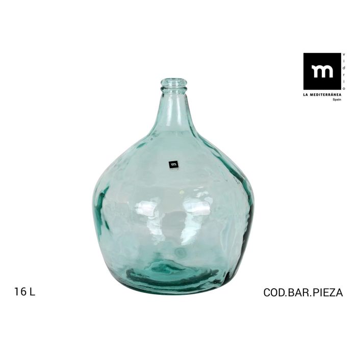 Inde Garrafa de Vidrio 16L con Cesto Plástico y Cierre de Corcho 31.5x31.5x41 cm Transparente 0 Inde Garrafa de Vidrio 16L con Cesto Plástico y Cierre de Corcho 31.5x31.5x41 cm Transparente 0