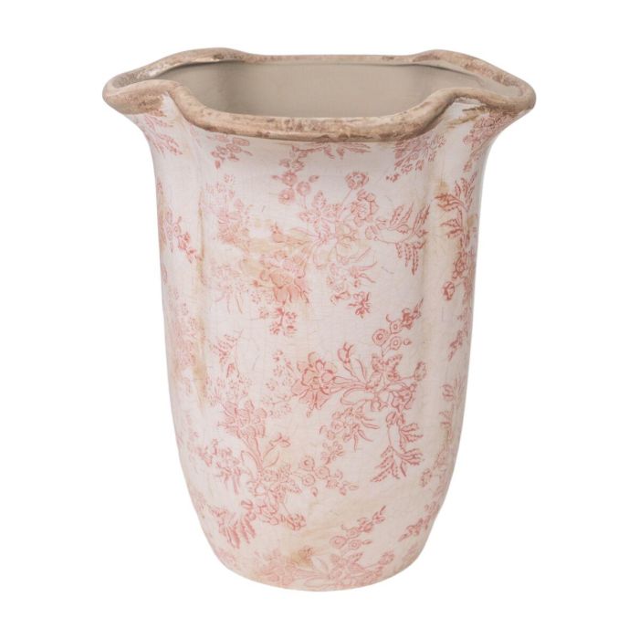 Florero Romimex Beige Rosa Porcelana 24 x 29 x 24 cm