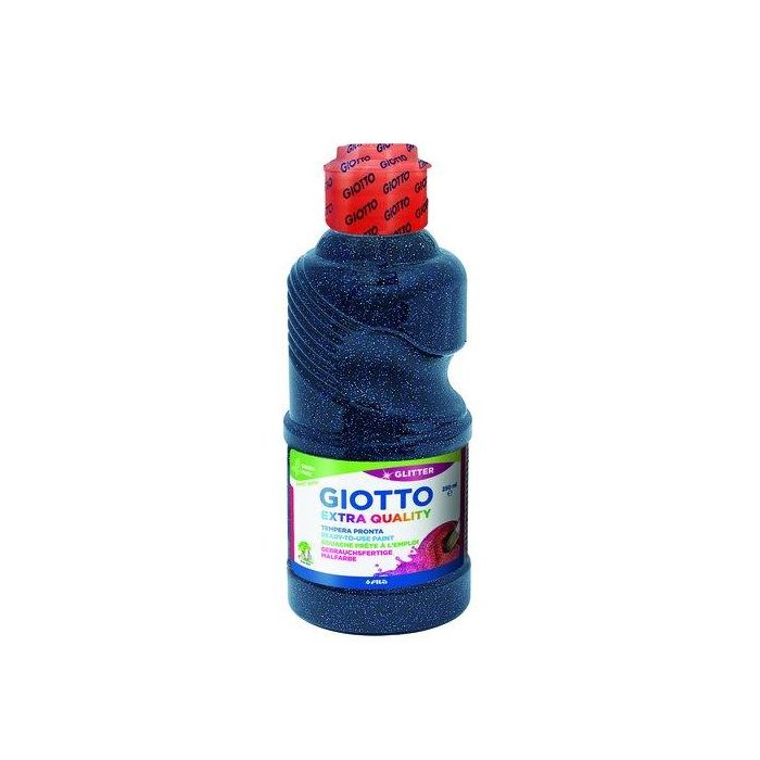 Giotto Témpera Glitter Azul Oscuro Botella 250 mL