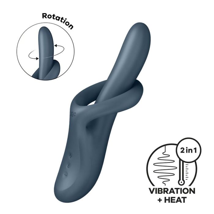 Vibrador Punto G Satisfyer Gris 4 Vibrador Punto G Satisfyer Gris 4