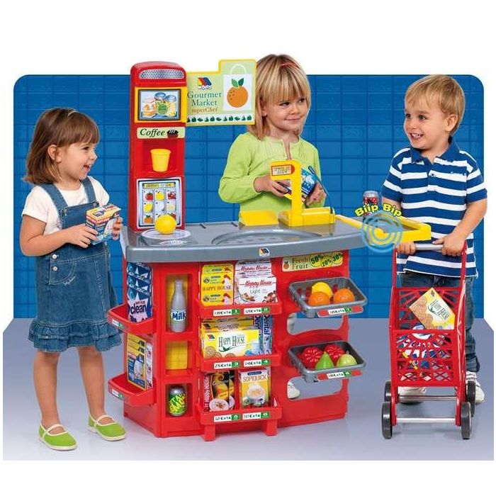Supermercado con 20 accesorios y carrito de la compra. scanner con sonido.103 cm 3 Supermercado con 20 accesorios y carrito de la compra. scanner con sonido.103 cm 3