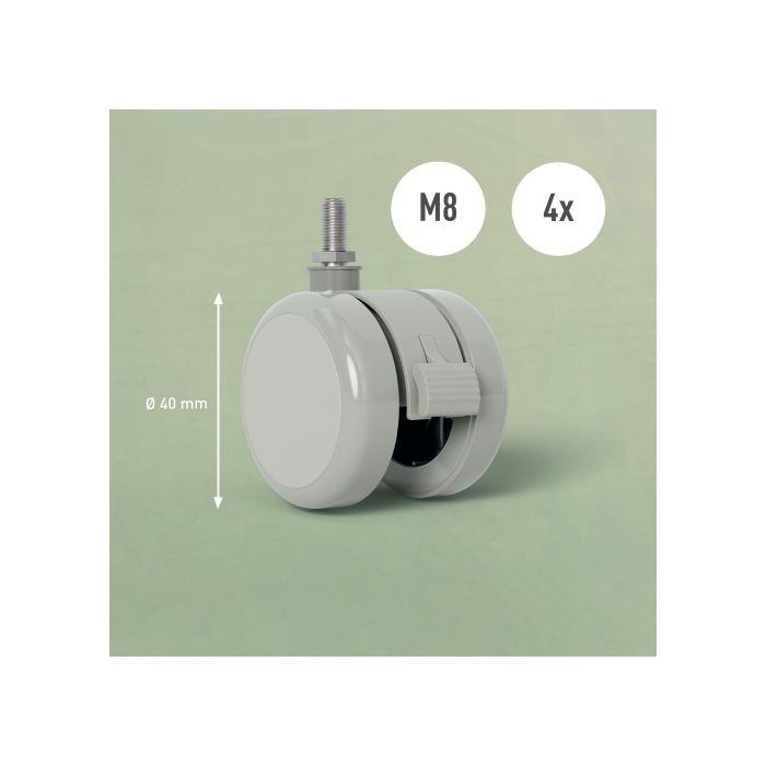 Pack de 4 Ruedas para Mesa Eléctrica Color Gris Kensington 53740085 2 Pack de 4 Ruedas para Mesa Eléctrica Color Gris Kensington 53740085 2