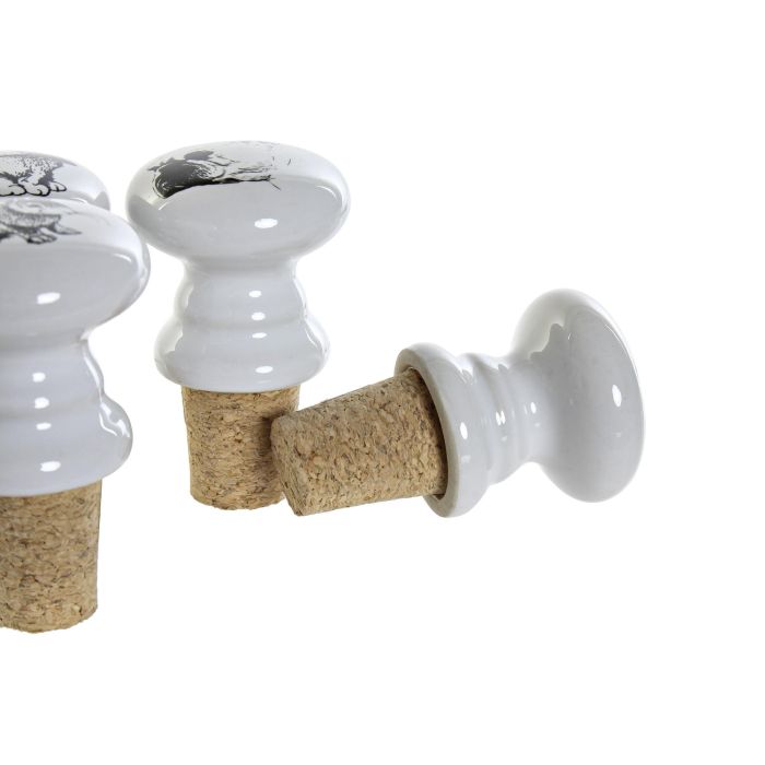 DKD Home Decor Tapón Mediterráneo Cerámica Corcho Blanco Negro Diseño Perro Conejo 6x4x4 cm Set 24 Unidades Surtido Aleatorio 1 DKD Home Decor Tapón Mediterráneo Cerámica Corcho Blanco Negro Diseño Perro Conejo 6x4x4 cm Set 24 Unidades Surtido Aleatorio 1
