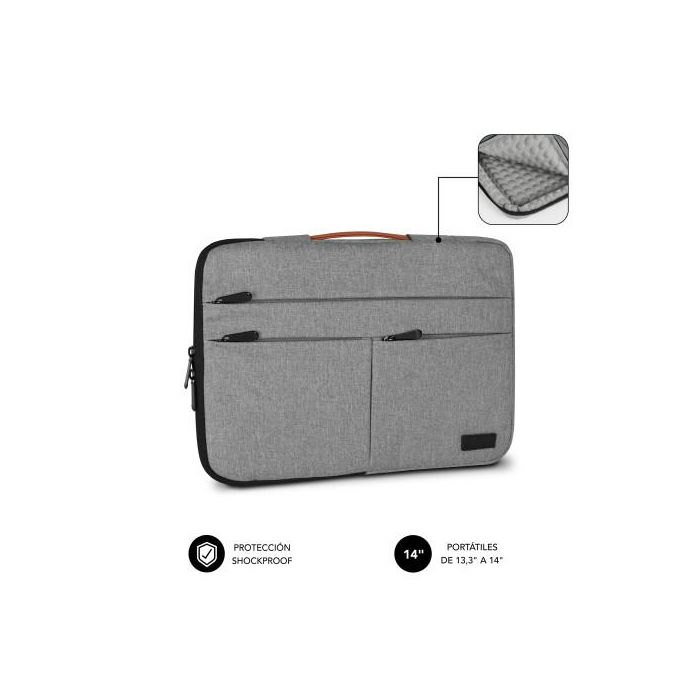 SUBBLIM Maletin Air Padding 360 Sleeve 13,3-14" Light Grey 1