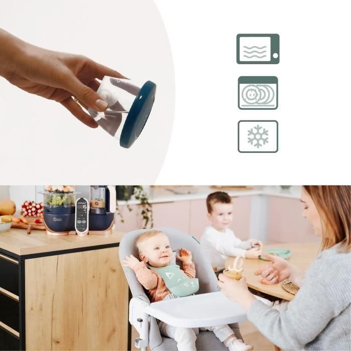 Babymoov Babybols Kit L Tarros Herméticos Transparentes para Comida de Bebés, 6 x 250 ml, Tapa Roscada, Regrabables 3 Babymoov Babybols Kit L Tarros Herméticos Transparentes para Comida de Bebés, 6 x 250 ml, Tapa Roscada, Regrabables 3