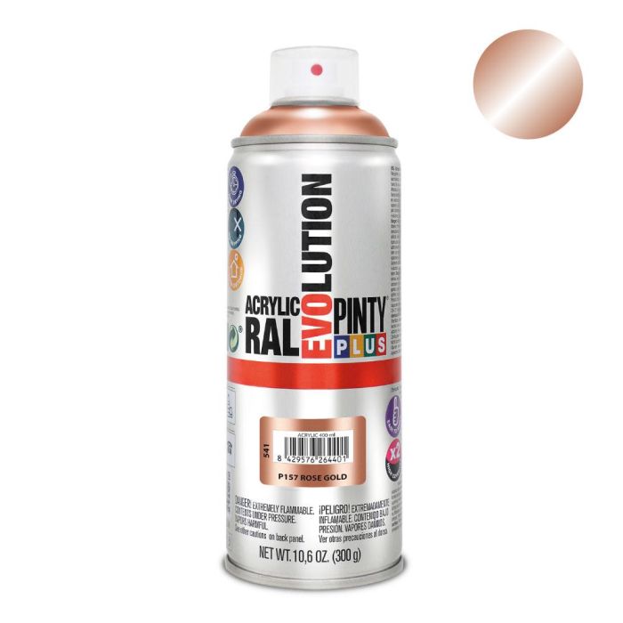 Pinty Plus Pintura en spray 520 cc Rose Gold P157 - Acabado liso y uniforme