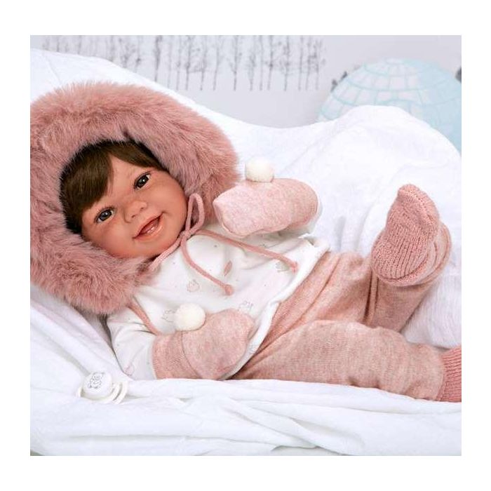 Muñecas Arias Muñeca Elegance 45 cm Zoe Rosa con Manoplas (Muñeco de Peso) 5