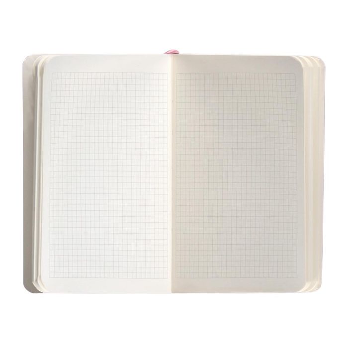 Cuaderno Con Gomilla Antartik Notes Tapa Blanda A6 Cuadricula Rosa Pastel 100 Hojas 80 gr Fsc 7