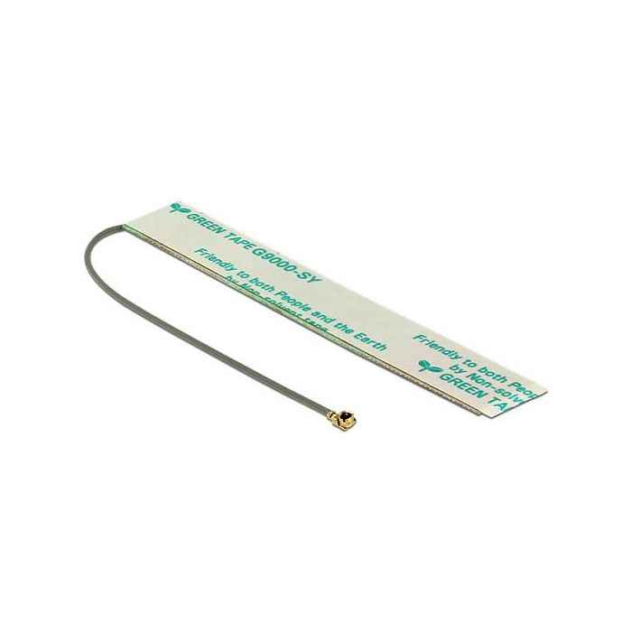 DELOCK Antena Interna Omnidireccional LTE MHF I 3 dBi 88988 con Cable PCB para Montaje Adhesivo 1
