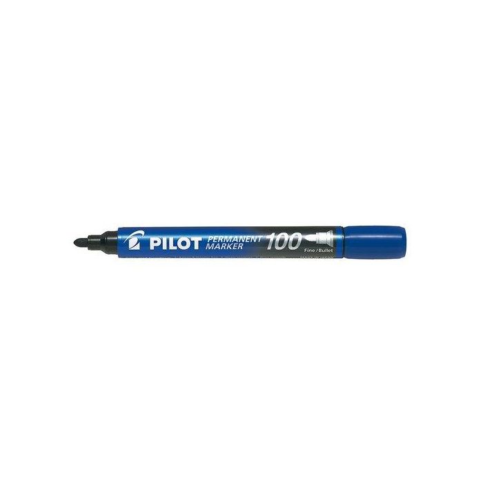 Marcador Permanente Pilot Marker Sca-100 Conico 1,0 Mm Azul 12 unidades