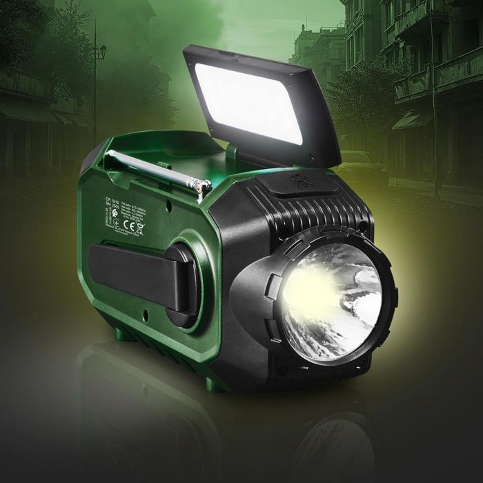 Radio emergencia multifunción solar/dinamo/usb 4000 mah cr1919, verde, 181 x 72 x 82 mm 11 Radio emergencia multifunción solar/dinamo/usb 4000 mah cr1919, verde, 181 x 72 x 82 mm 11
