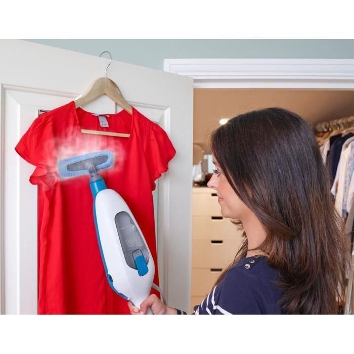 BLACK + DECKER FSMH13E10-QW - Trapeador a vapor con limpiador de manos - 1300W - 10 accesorios incluidos 4 BLACK + DECKER FSMH13E10-QW - Trapeador a vapor con limpiador de manos - 1300W - 10 accesorios incluidos 4