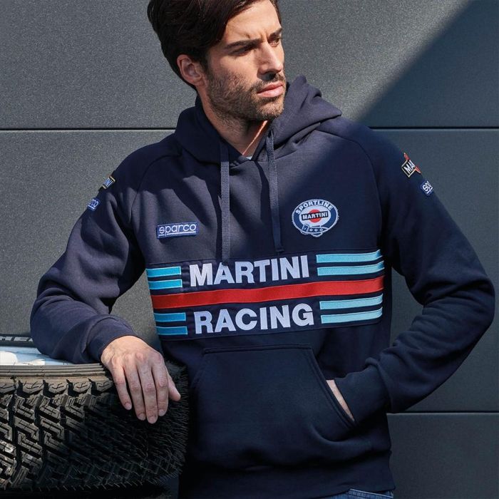 Sparco S01279MRBM1S Sudadera Martini Racing Azul Marino Talla S 100% Algodón 1