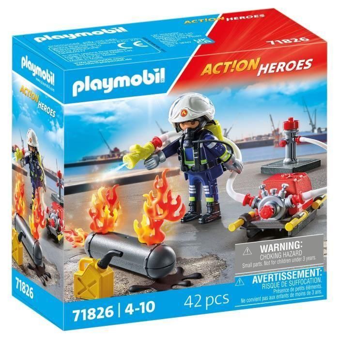 Bombero Con Bomba De Agua Action Heroes 71826 Playmobil Bombero Con Bomba De Agua Action Heroes 71826 Playmobil