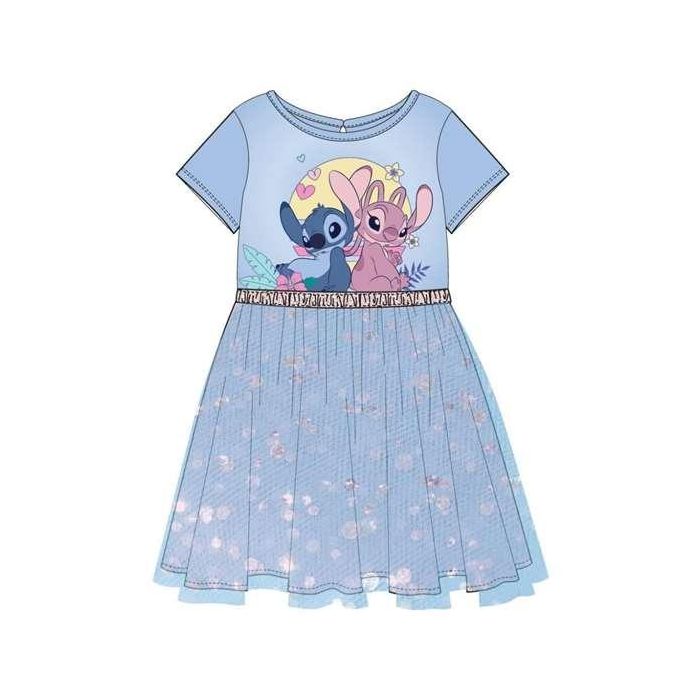 Vestido single jersey fantasia stitch 6 años Vestido single jersey fantasia stitch 6 años
