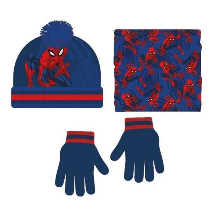 Conjunto 3 piezas snood spiderman (gorro, braga cuello y guantes) 2/8 años. 1