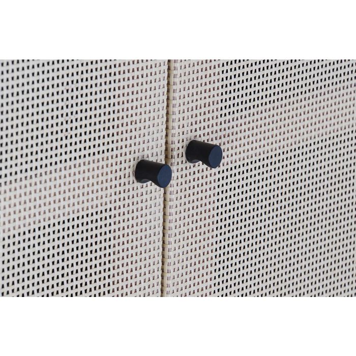 DKD Home Decor Armario Balines Negro Natural Madera Abeto Ratan 160 x 80 x 38 cm 7