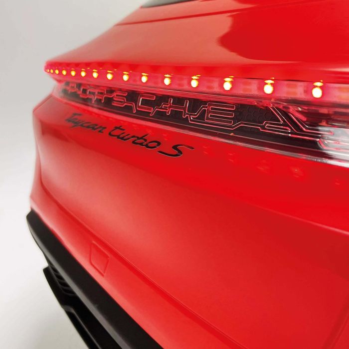 Coche bateria porsche taycan turbo s 12v con luces delanteras y traseras 102x62x53 cm 5