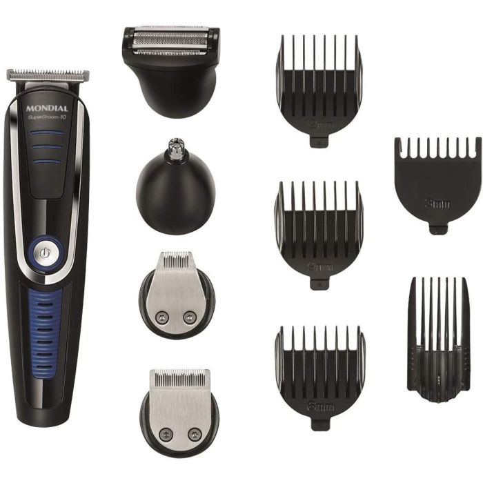 Mondial BG-03 Cortapelos Profesional con 5 Cabezales Intercambiables para Cabello, Cuerpo, Barba, Patillas, Nariz y Orejas 1 Mondial BG-03 Cortapelos Profesional con 5 Cabezales Intercambiables para Cabello, Cuerpo, Barba, Patillas, Nariz y Orejas 1