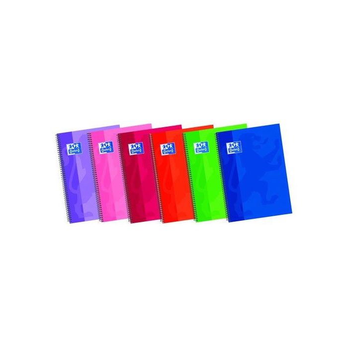 Bloc Oxford School Tapa Extra Fº 80H Horizontal 90G Surtido (6 Col.) 5 unidades