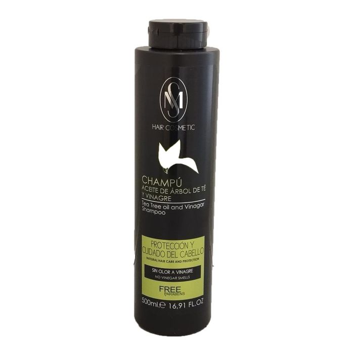 Hair Cosmetic Sm vinagre y aceite de arbol de te champú sin parabenos sin olor 500 ml Hair Cosmetic Sm vinagre y aceite de arbol de te champú sin parabenos sin olor 500 ml