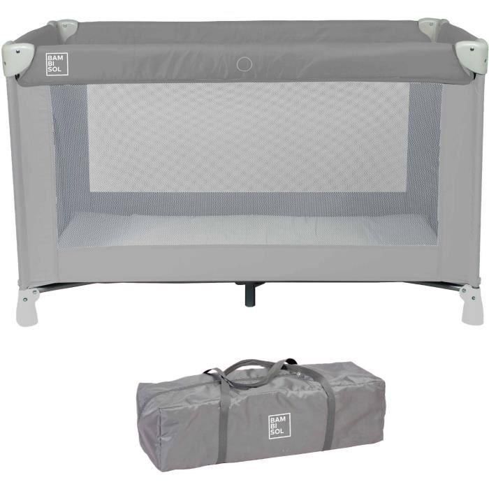 Cuna de viaje BAMBISOL 120x60 cm - Desde el nacimiento hasta los 3 meses - Colchón y bolsa de transporte incluidos Cuna de viaje BAMBISOL 120x60 cm - Desde el nacimiento hasta los 3 meses - Colchón y bolsa de transporte incluidos