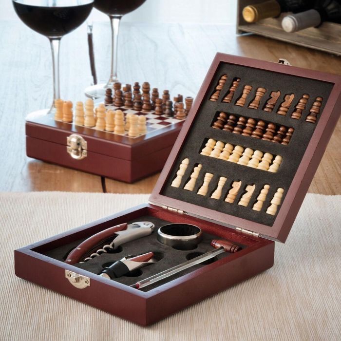 Set de Accesorios para Vino y Ajedrez InnovaGoods 37 Piezas 0 Set de Accesorios para Vino y Ajedrez InnovaGoods 37 Piezas 0