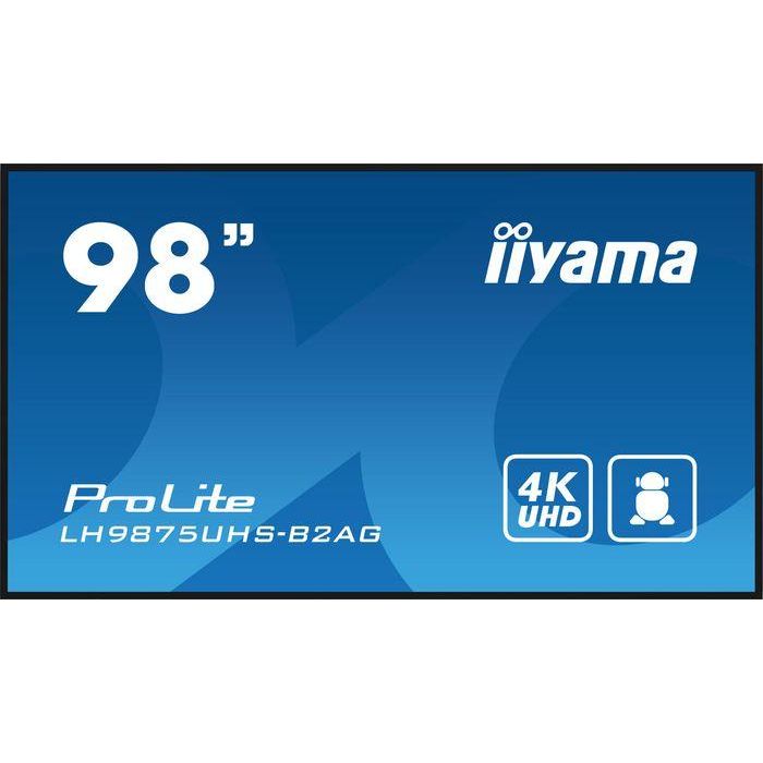iiyama LH9875UHS-B2AG Pantalla Profesional 97.5" (247.7cm) 4K UHD LED Digital Signage 24/7 1