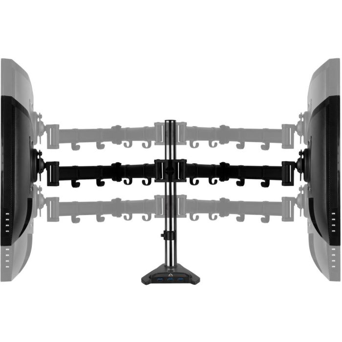 ARCTIC Z2 Pro (Gen3) Soporte de Escritorio para 2 Monitores hasta 34" (86cm) 15kg Negro con 4 Puertos USB 4