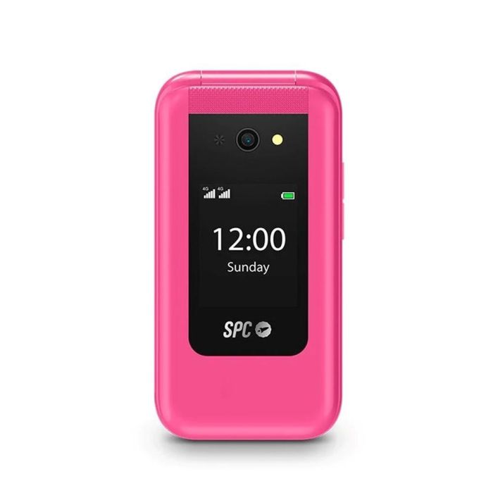 SPC Teléfono Móvil WILD para Personas Mayores 4G Rosa con Pantalla Doble y Botón SOS 1