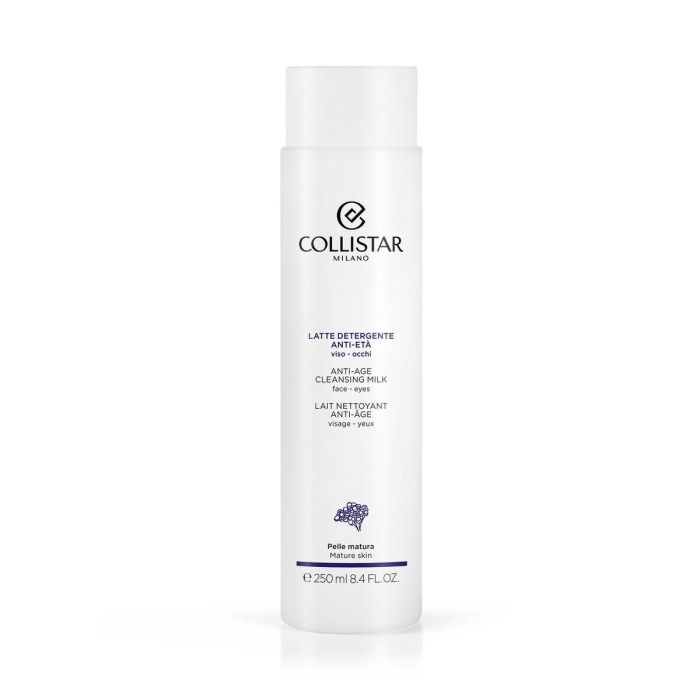 Collistar Leche Limpiadora Antiedad 250 ml - Desmaquillante Facial Suave para Pieles Sensibles con Activos Botánicos y Prebióticos