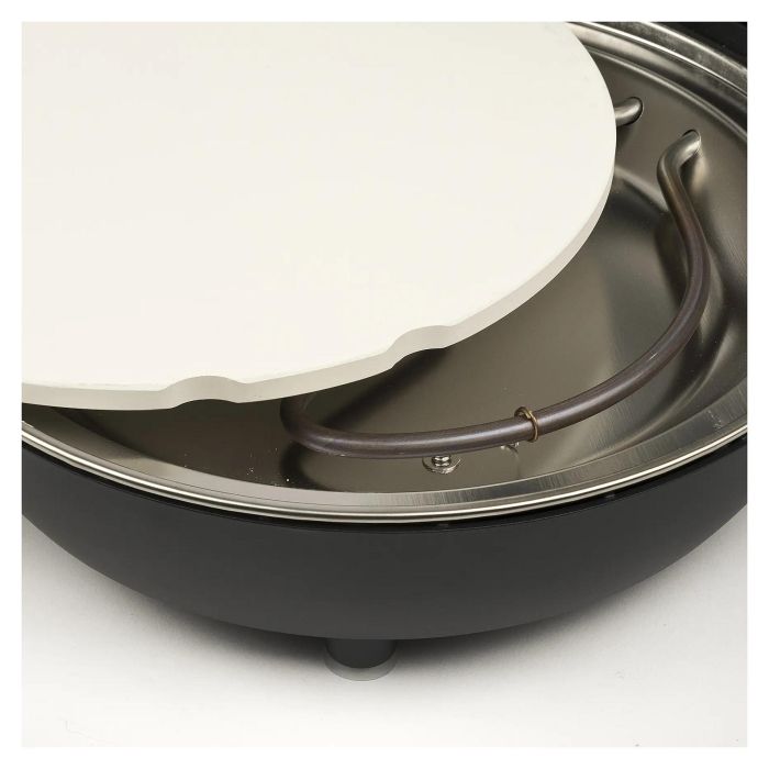 Ferrari Horno de Pizza con Piedra, 28 cm, 420 °C, 1200 W, Negro y Plata - Modelo G10199