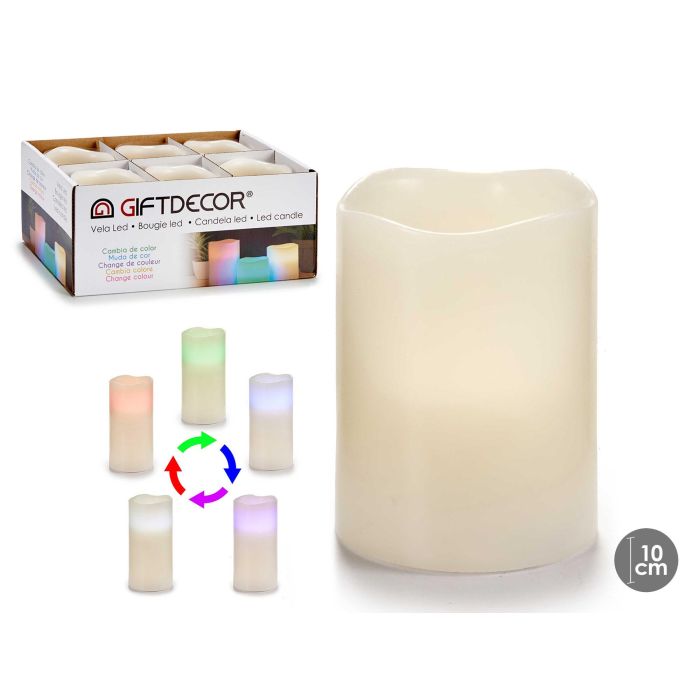 Vela LED Cambia Color 10 cm - Giftdecor, Blanco, Plastico y Cera (24 Unidades) Vela LED Cambia Color 10 cm - Giftdecor, Blanco, Plastico y Cera (24 Unidades)
