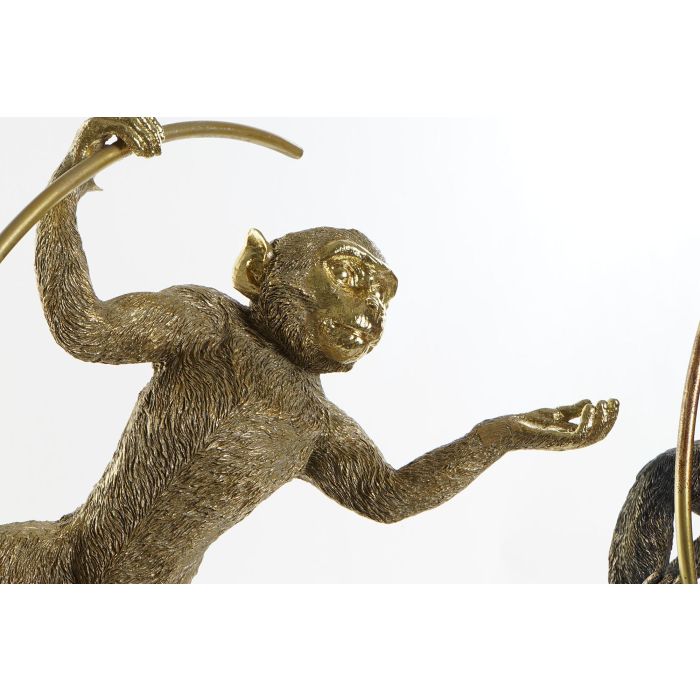DKD Home Decor Figura Decorativa de Resina, Diseño Moderno de Mono, Acabado Negro y Dorado, Medidas 25 x 48 x 33 cm (Juego de 2 Unidades) 1 DKD Home Decor Figura Decorativa de Resina, Diseño Moderno de Mono, Acabado Negro y Dorado, Medidas 25 x 48 x 33 cm (Juego de 2 Unidades) 1