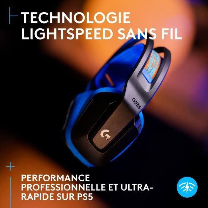 Auriculares gaming - Inalámbricos - LOGITECH G - G535 LIGHTSPEED - PC y PS5 - Negro/Azul 1 Auriculares gaming - Inalámbricos - LOGITECH G - G535 LIGHTSPEED - PC y PS5 - Negro/Azul 1