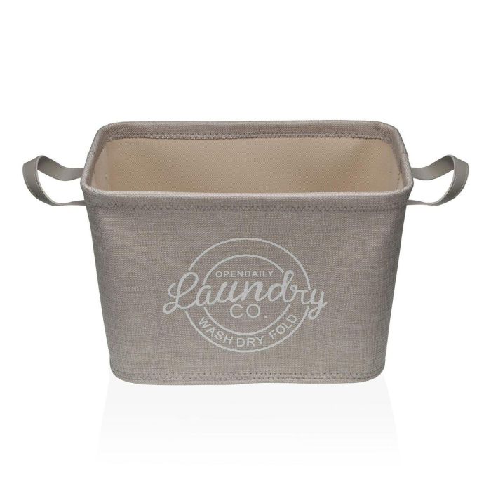 Cesto para la Ropa Sucia Versa Gris Poliéster PVC Metal EVA 38 x 25 x 26 cm 0 Cesto para la Ropa Sucia Versa Gris Poliéster PVC Metal EVA 38 x 25 x 26 cm 0