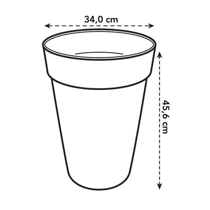 Elho ELH8711904500658 Maceta Redonda Loft Urban High 35 Verde, Ø 34 x H 45 cm, Exterior, 100% Reciclado 5 Elho ELH8711904500658 Maceta Redonda Loft Urban High 35 Verde, Ø 34 x H 45 cm, Exterior, 100% Reciclado 5