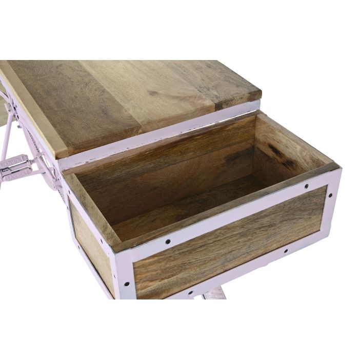 DKD Home Decor Consola Shabby Pinki Rosa Palo Natural 180x41x94 cm 1