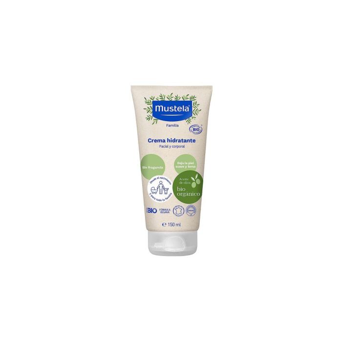 Mustela BEBÉ BIO Crema Hidratante Piel Sensible Cara y Cuerpo 150ml | Glicerina Vegetal y Aloe Vera BIO Vegana 0 Mustela BEBÉ BIO Crema Hidratante Piel Sensible Cara y Cuerpo 150ml | Glicerina Vegetal y Aloe Vera BIO Vegana 0
