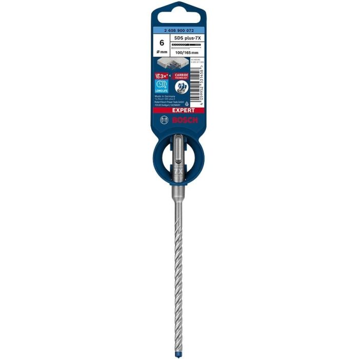 Bosch EXPERT Hammerbohrer SDS plus-7X 6x100x165mm 6 Bosch EXPERT Hammerbohrer SDS plus-7X 6x100x165mm 6
