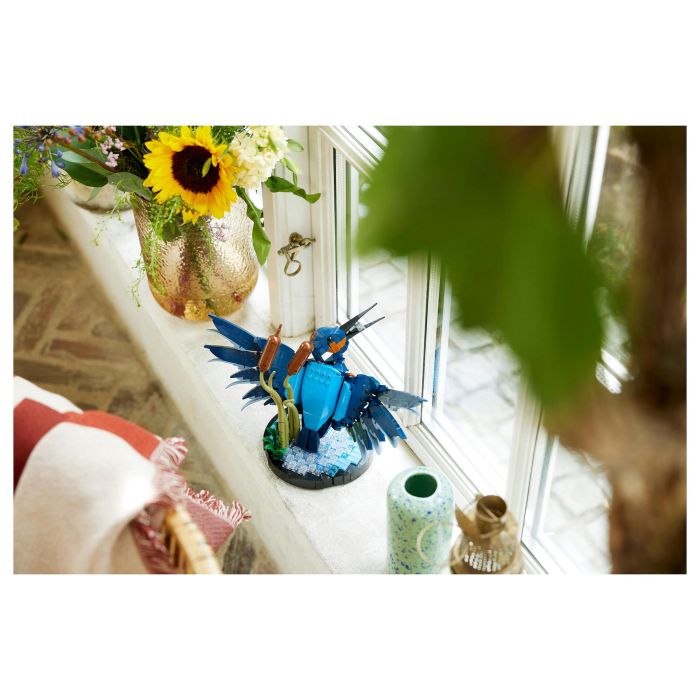 Lego 10331 Icons Kingfisher (Kungsfiskare) Fauna 2024 V29 - Set de construcción de kungsfiskare para adultos con soporte de exhibición