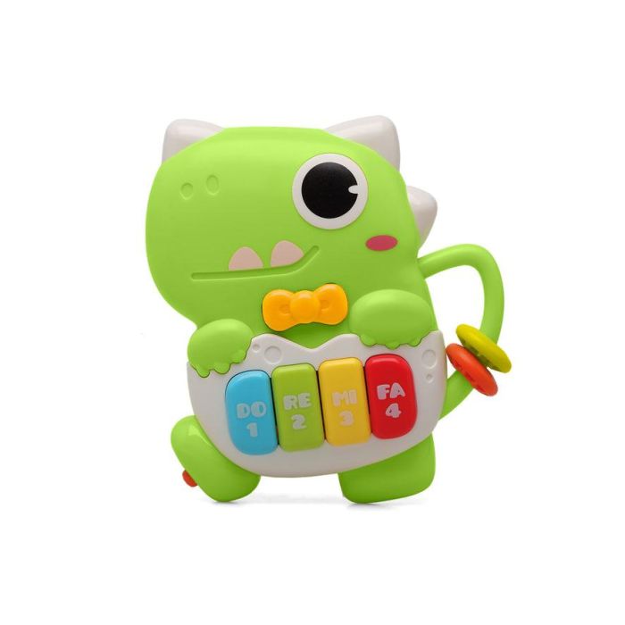 KioKids Juguete Musical Dinosaurio Verde Interactivo con Sonidos y Luces para Bebés +6 Meses 1