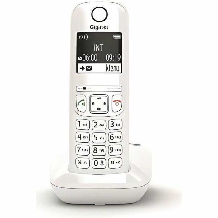 Gigaset AS690 Teléfono Fijo Blanco Manos Libres Bloqueo Llamadas Pantalla Ultraleíble Directorio 100 Contactos